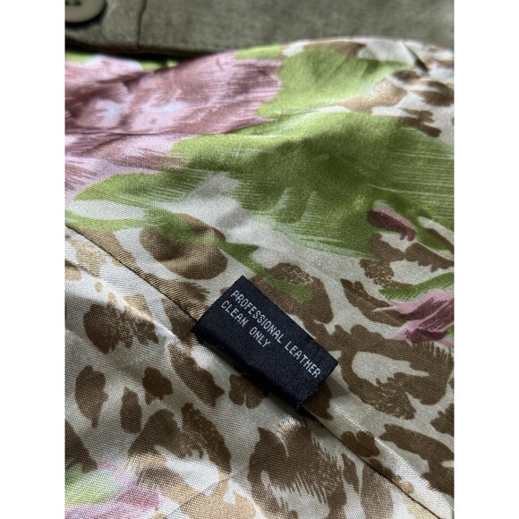 Vintage Me Jane Brown Leather Jacket Coat Short Trench Style PLEASE READ -sz M - Picture 5 of 11